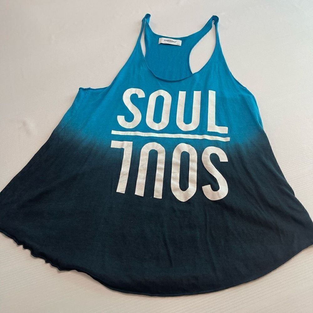 Soul Cycle Blue Dip Dye Tank Top Size Small New